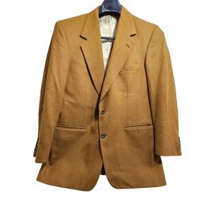 Joseph & Lyman Vintage Sport Coat Mens Camel Tan 100% Cashmere Blazer USA Made *